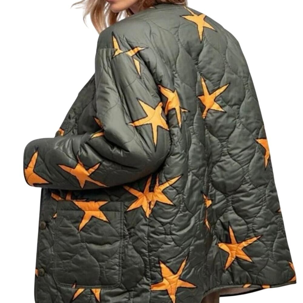 EASEL Reversible Jacket Quilted Starfish or Schnauzer Sherpa, Size L New w/ Tag - Picture 8 of 16